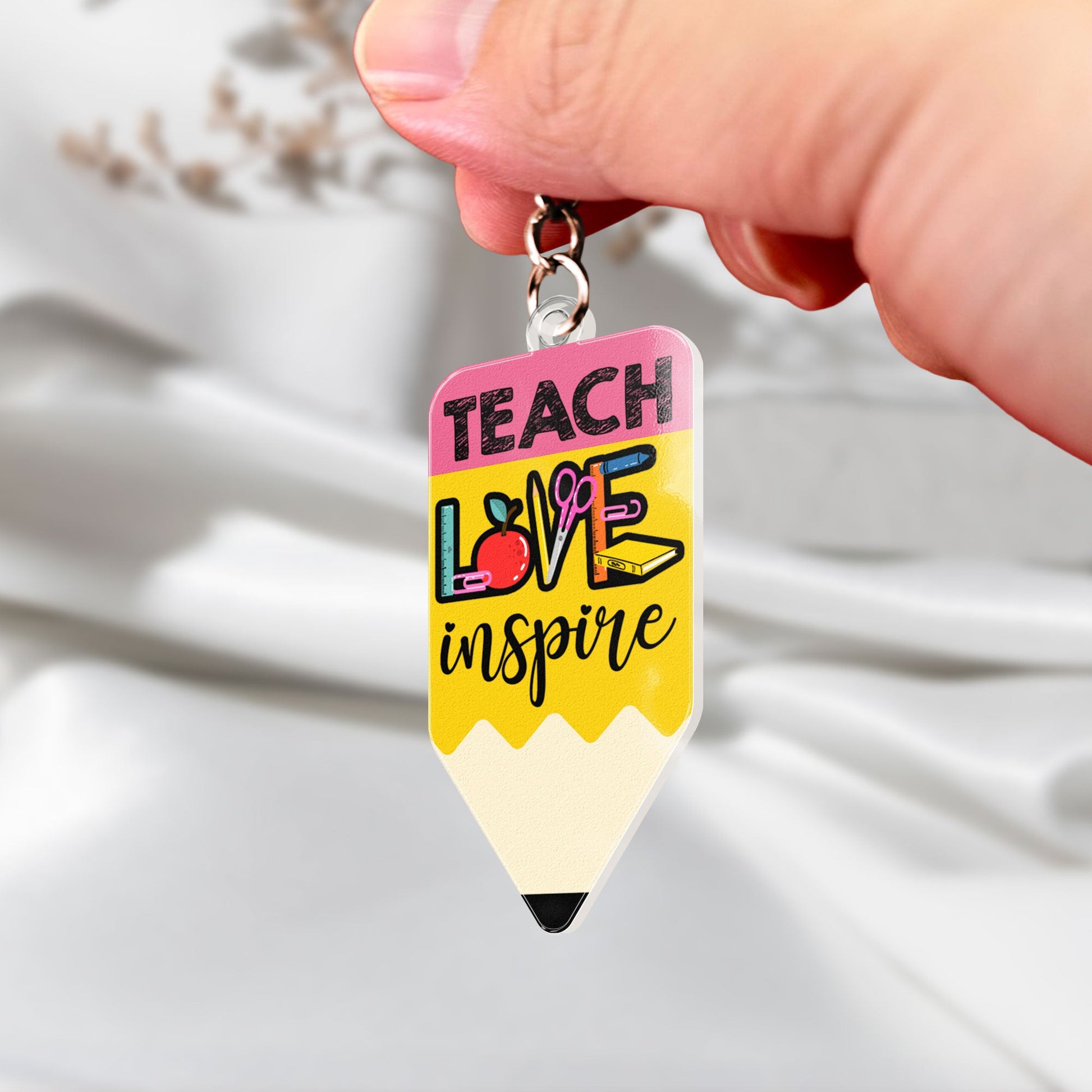 Personalized Acrylic Keychains/ Teachers / Glitter Keychain/ Teacher  Appreciation/ -  Israel