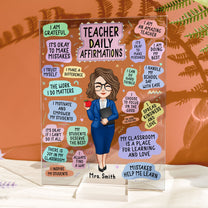 Teacher Daily Affirmations - Personalized Acrylic Plaque