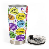 Teacher Daily Affirmations - Personalized Tumbler Cup - Birthday, Back To School Gift For Teachers, Colleagues, New Teacher Gift