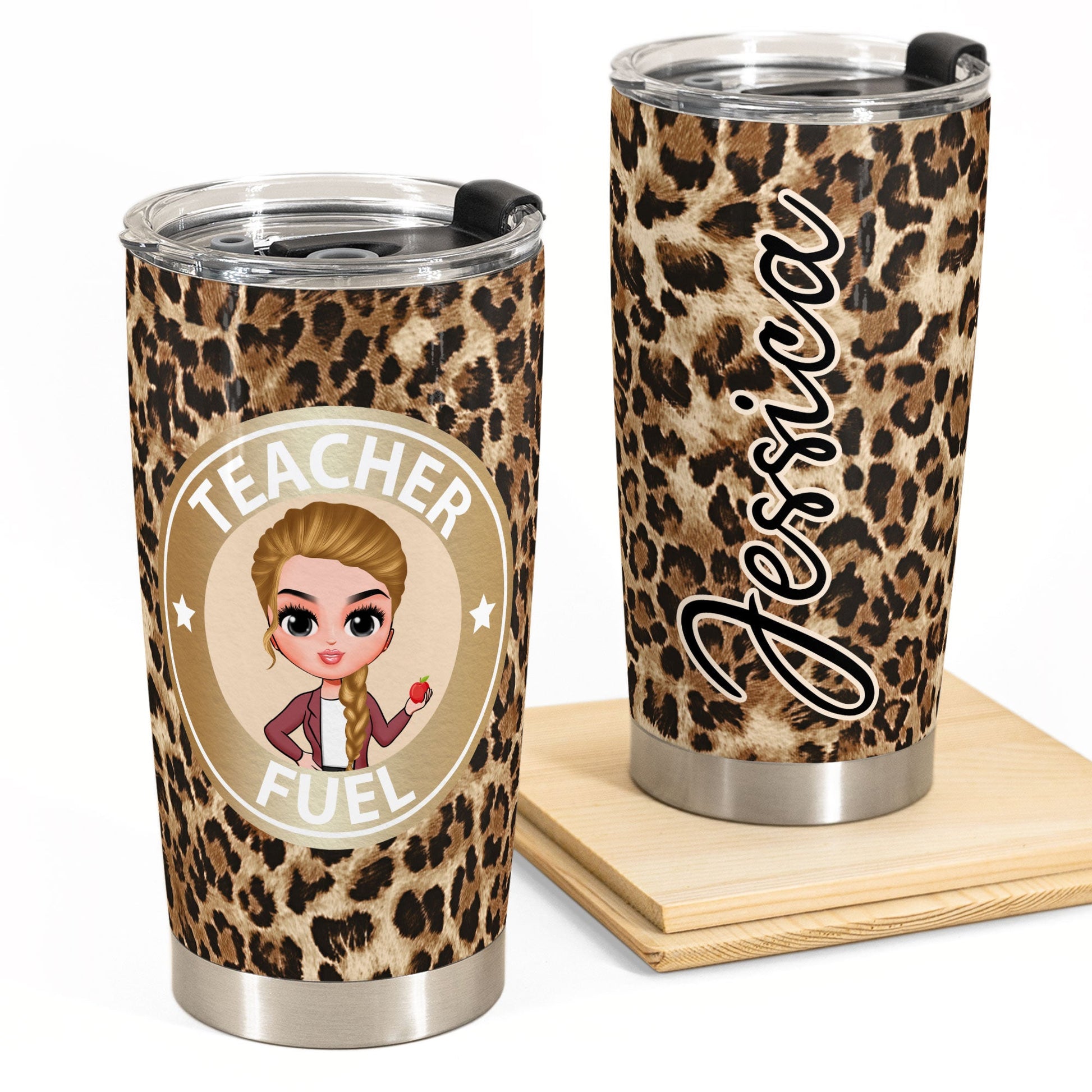 Teacher Fuel  - Personalized Tumbler Cup - Birthday Gift For Teachers 