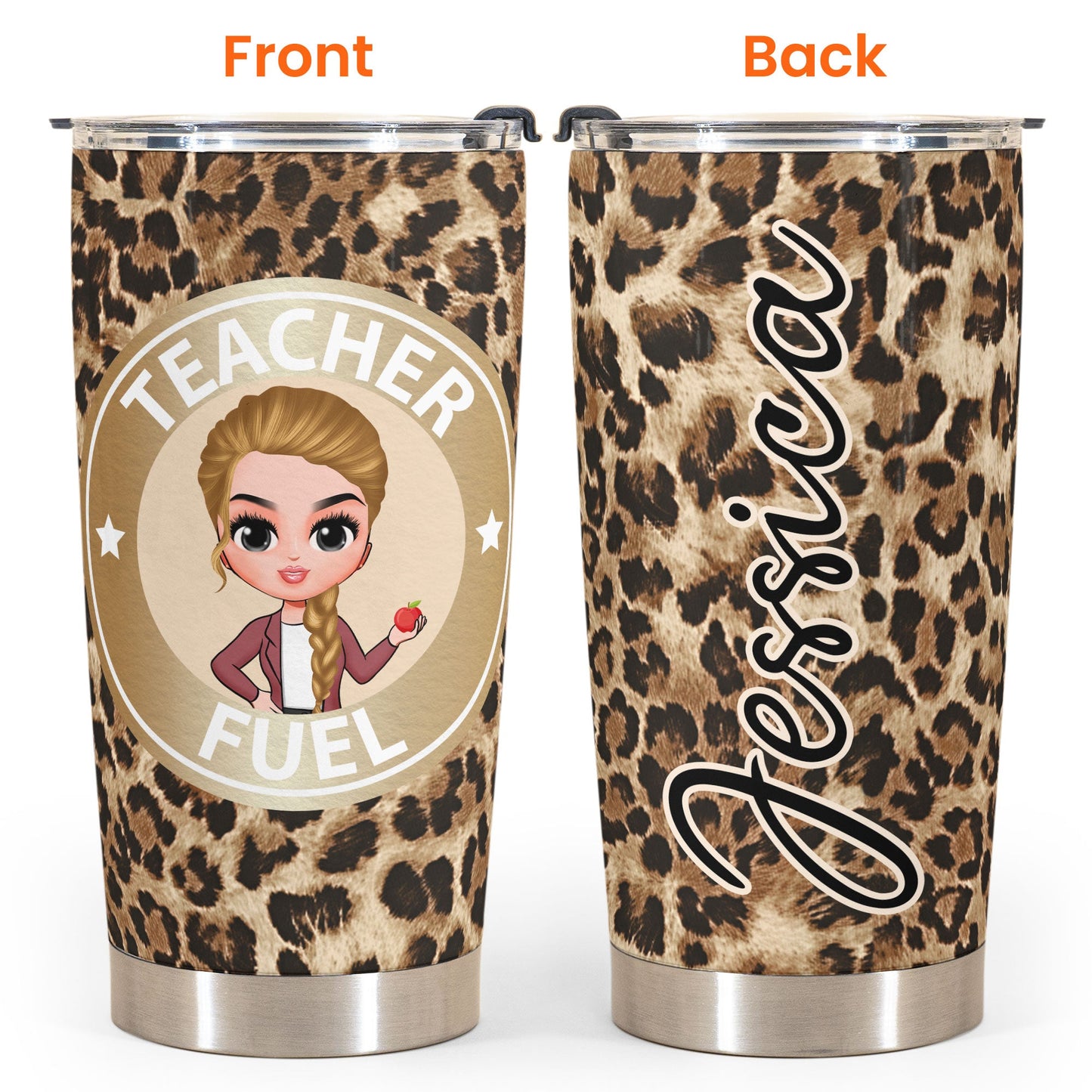 Teacher Fuel  - Personalized Tumbler Cup - Birthday Gift For Teachers 