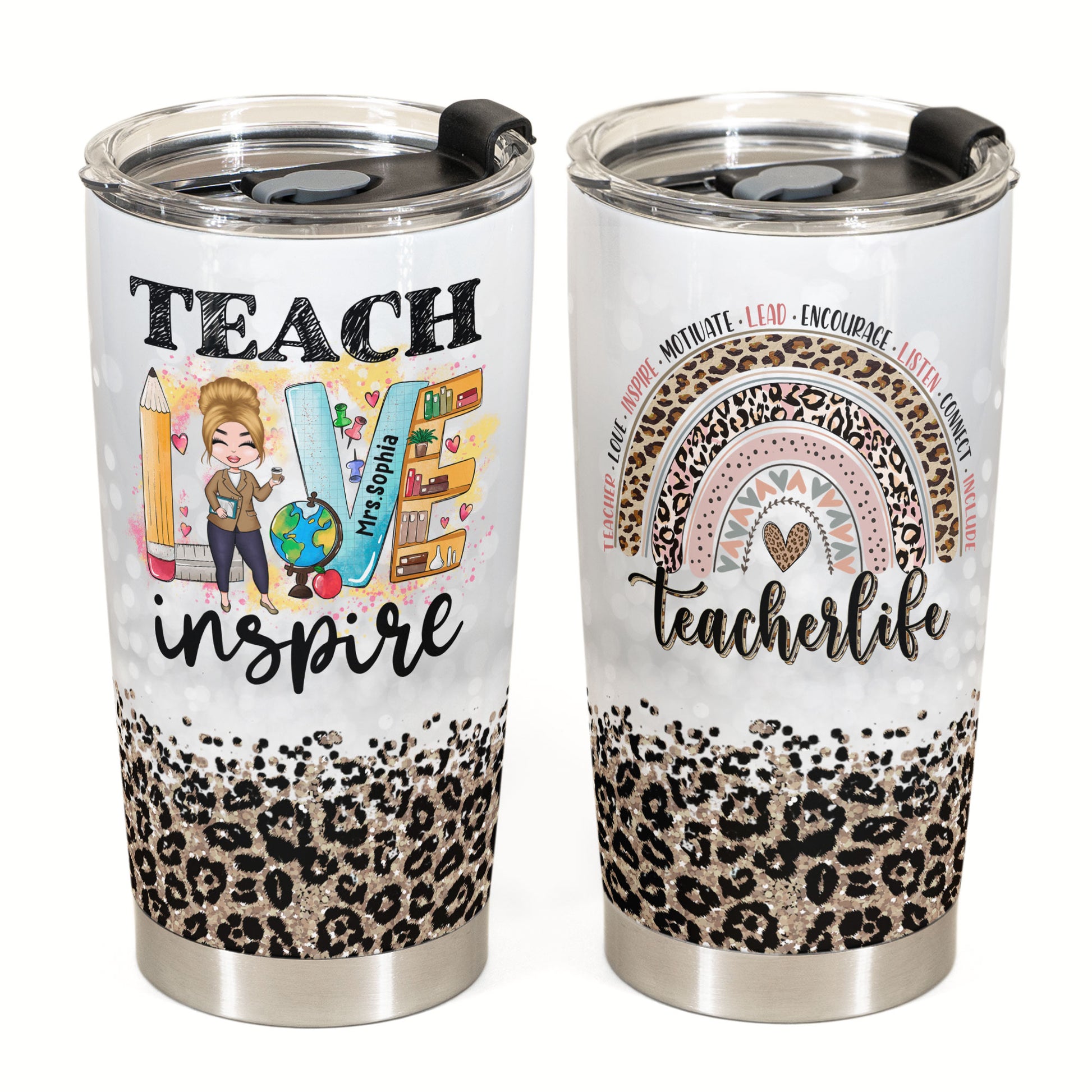 A Big Heart - Personalized Tumbler Cup - Birthday Gift For Teacher Col –  Macorner
