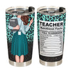 Teacher Nutrition Facts New - Personalized Tumbler Cup