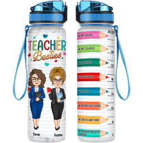 Teacher besties - Personalized Water Tracker Bottle