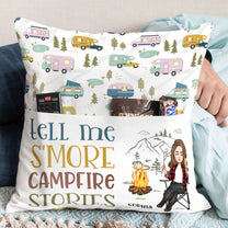 Tell Me S'more Campfire Stories - Personalized Pocket Pillow (Insert Included)