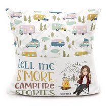 Tell Me S'more Campfire Stories - Personalized Pocket Pillow (Insert Included)