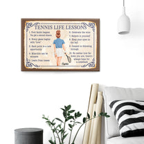 Tennis Life Lesson - Personalized Poster/Wrapped Canvas - Birthday Gift For Tennis Girls, Tennis Lovers