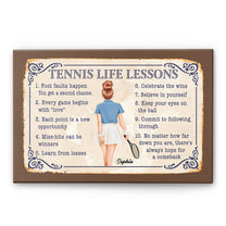 Tennis Life Lesson - Personalized Poster/Wrapped Canvas - Birthday Gift For Tennis Girls, Tennis Lovers