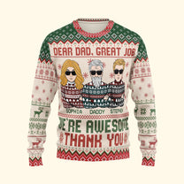 Thank You Dad - Personalized Ugly Sweater