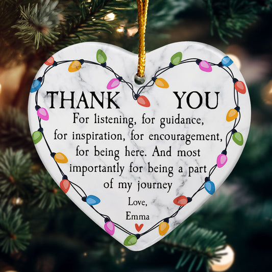 Thank You For Being A Part Of My Journey - Personalized Friends Ornament