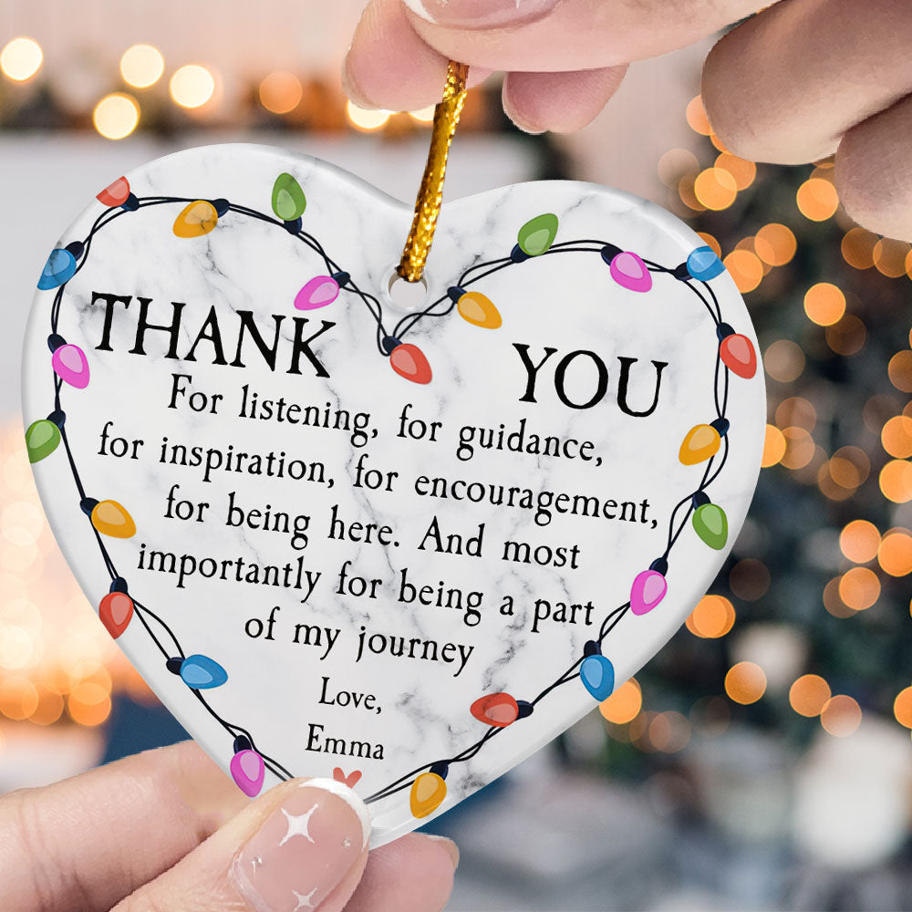 Thank You For Being A Part Of My Journey - Personalized Friends Ornament