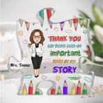 Thank You For Being An Important Piece - Personalized Puzzle Piece Acrylic Plaque