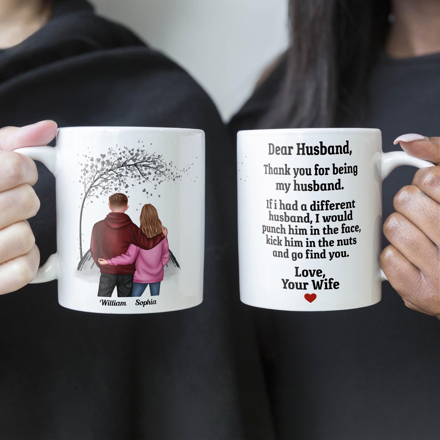 Thank You For Being My Husband - Personalized Mug - Valentine's Day , Christmas  Gift For Husband, Boyfriend
