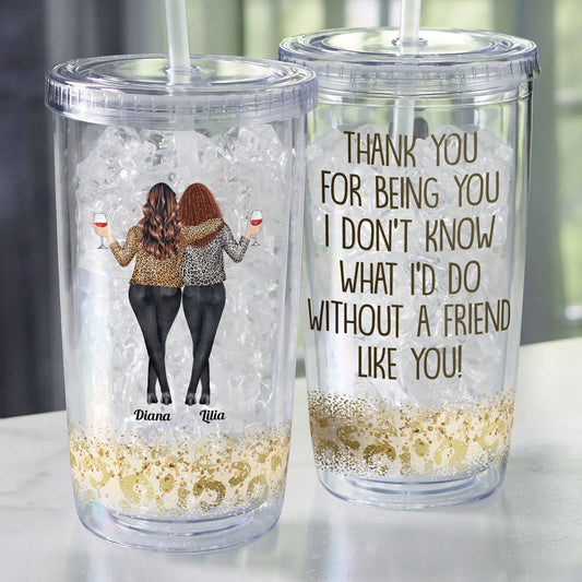 Thank You For Being You - Personalized Acrylic Tumbler With Straw