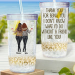 Thank You For Being You - Personalized Acrylic Tumbler With Straw