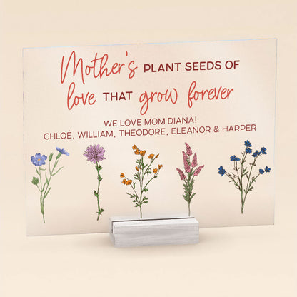 Thank You For Helping Us Bloom Gift For Mom Grandma - Personalized Acrylic Plaque