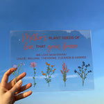 Thank You For Helping Us Bloom Gift For Mom Grandma - Personalized Acrylic Plaque