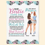 Thank You For Making Me Laugh Friendship Besties Sisters - Personalized Blanket