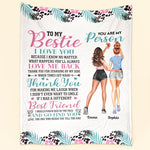 Thank You For Making Me Laugh Friendship Besties Sisters - Personalized Blanket