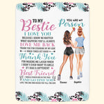 Thank You For Making Me Laugh Friendship Besties Sisters - Personalized Blanket