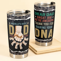 Thank You For Sharing Your DNA - Personalized Tumbler Cup - Birthday, Funny Gift For Mom & Dad