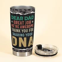 Thank You For Sharing Your DNA - Personalized Tumbler Cup - Birthday, Funny Gift For Mom & Dad
