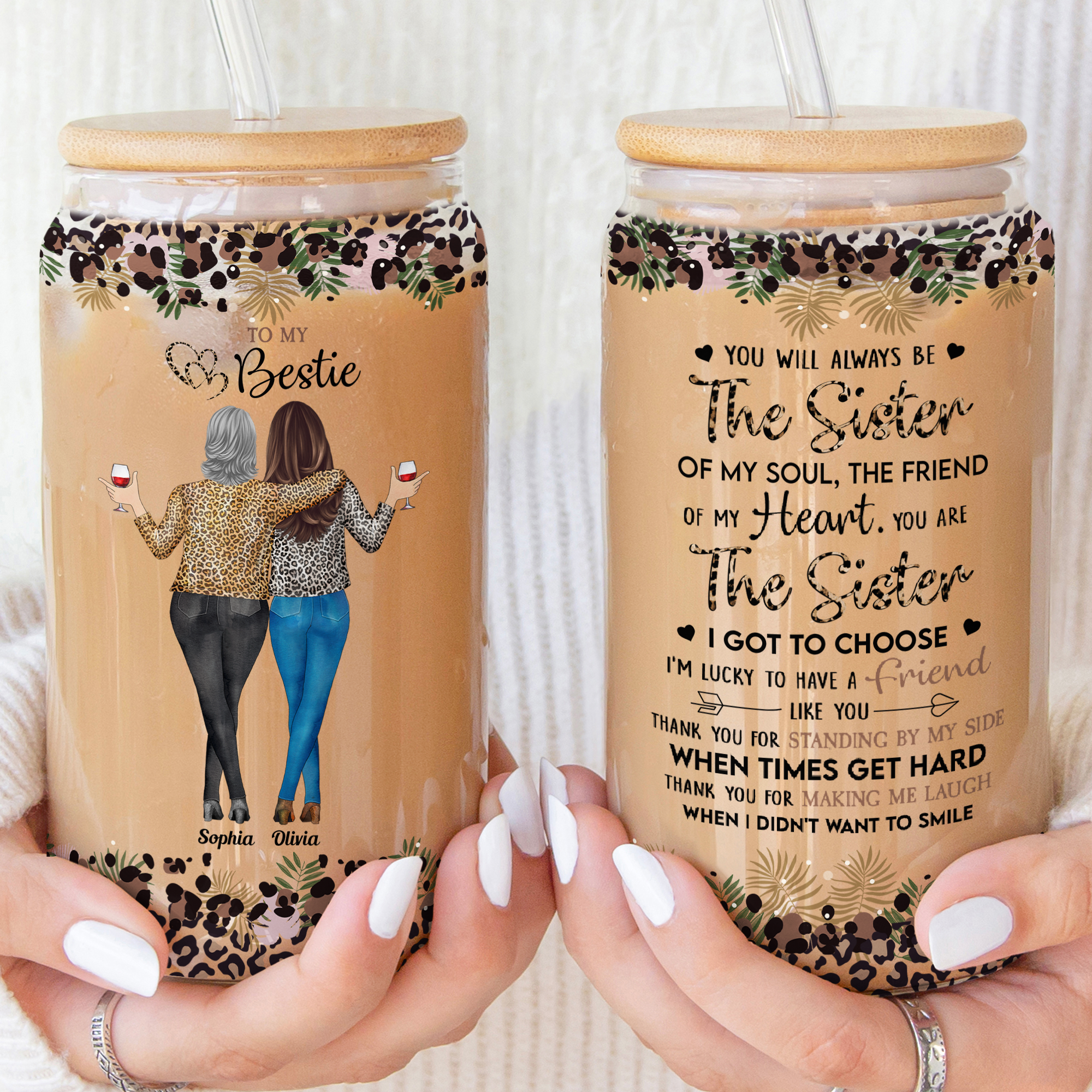 Thank You For Standing By Me Friendship - Personalized Clear Glass Cup