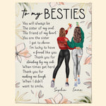 Thank You For Standing By My Side Besties Friends - Personalized Friend Blanket