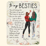 Thank You For Standing By My Side Besties Friends - Personalized Friend Blanket