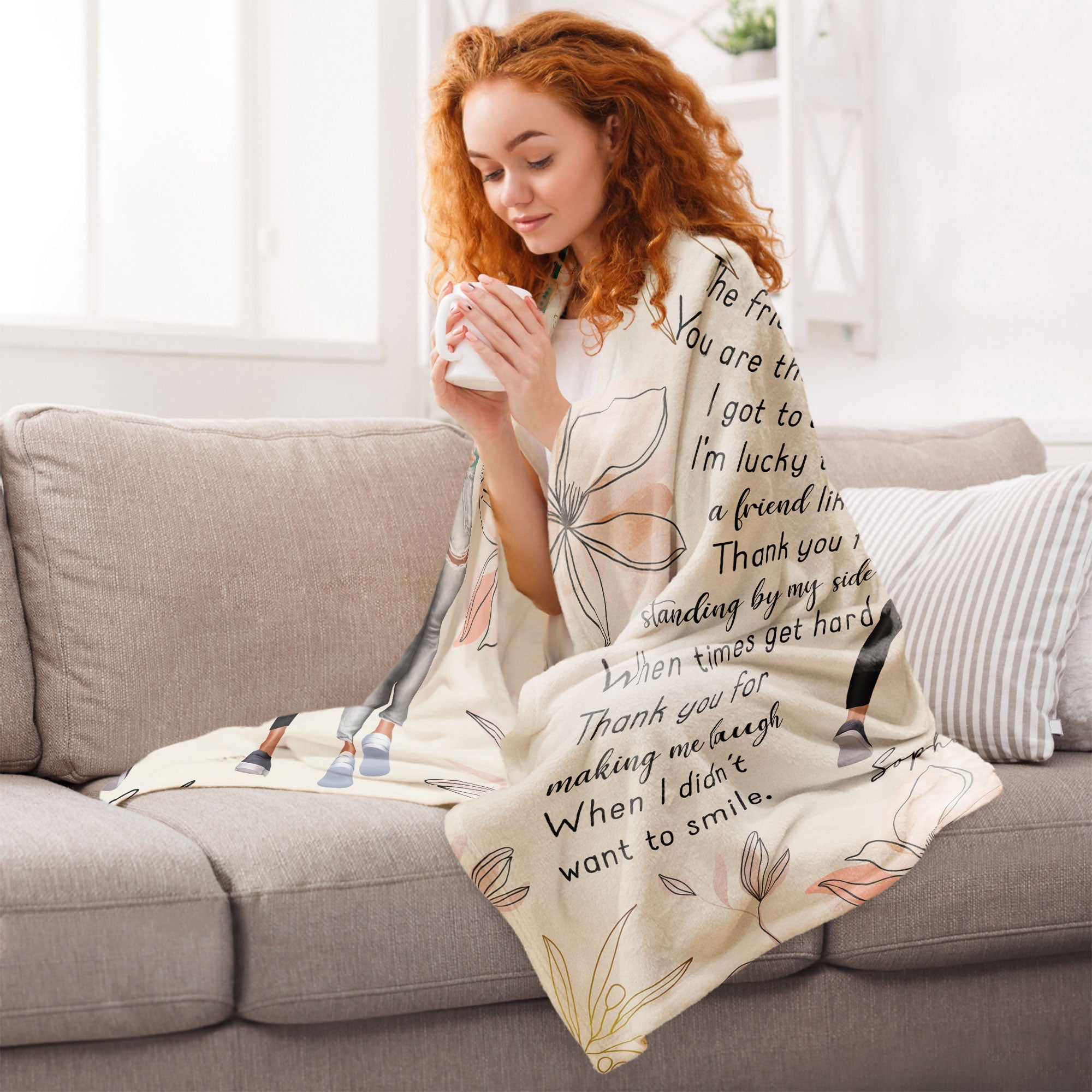 Thank You For Standing By My Side Besties Friends - Personalized Friend Blanket