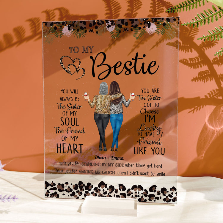Thank You For Standing By My Side Friendship - Personalized Acrylic Plaque