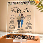 Thank You For Standing By My Side Friendship - Personalized Acrylic Plaque