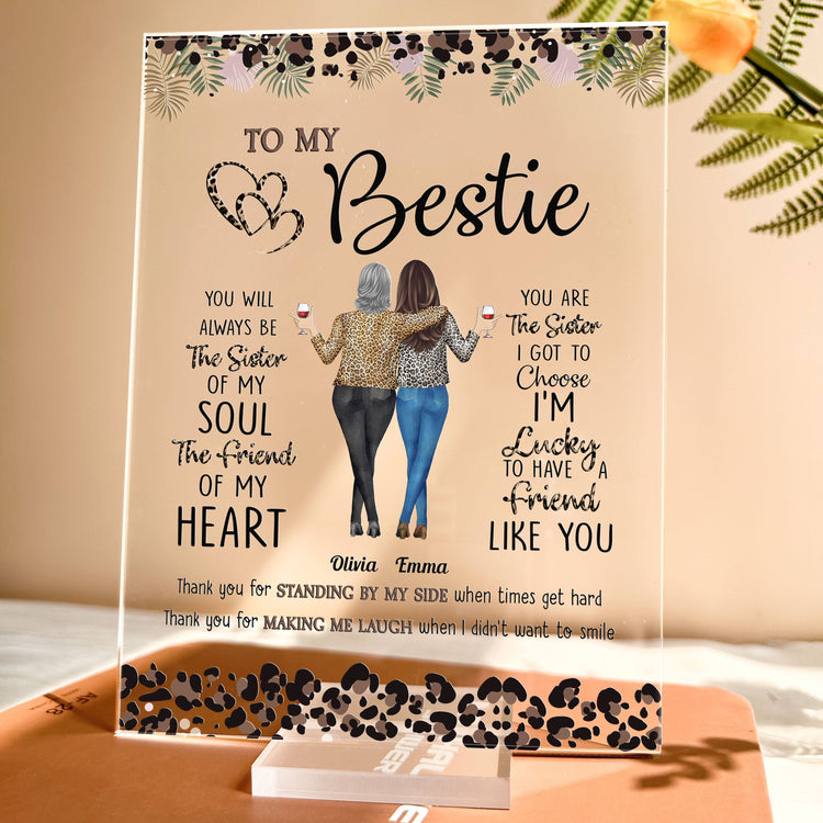 Thank You For Standing By My Side Friendship - Personalized Acrylic Plaque