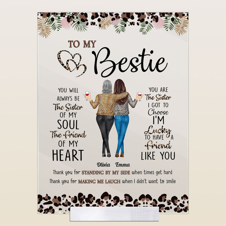 Thank You For Standing By My Side Friendship - Personalized Acrylic Plaque