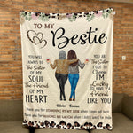 Thank You For Standing By My Side Friendship - Personalized Friend Blanket - Gift For Friend