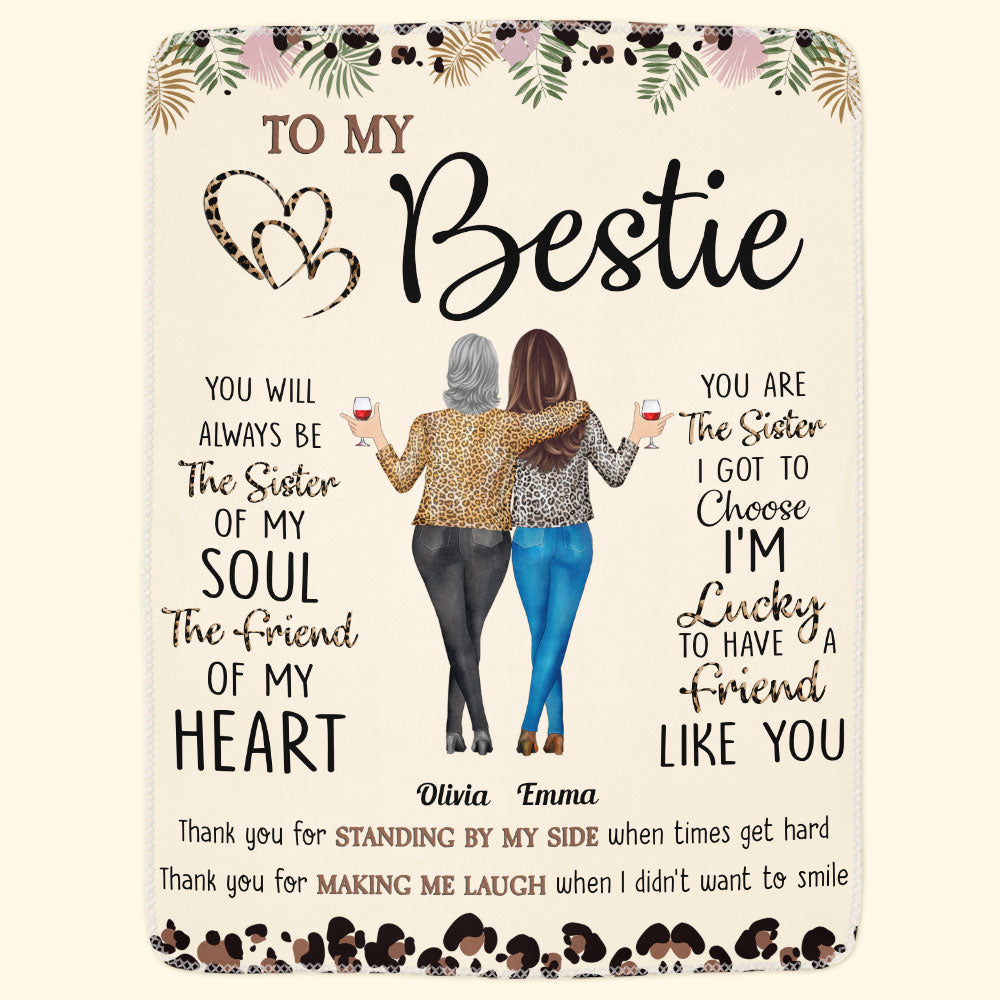 Thank You For Standing By My Side Friendship - Personalized Friend Blanket - Christmas Gift For Friend