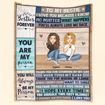 Thank You For Standing By My Side - Personalized Friend Blanket