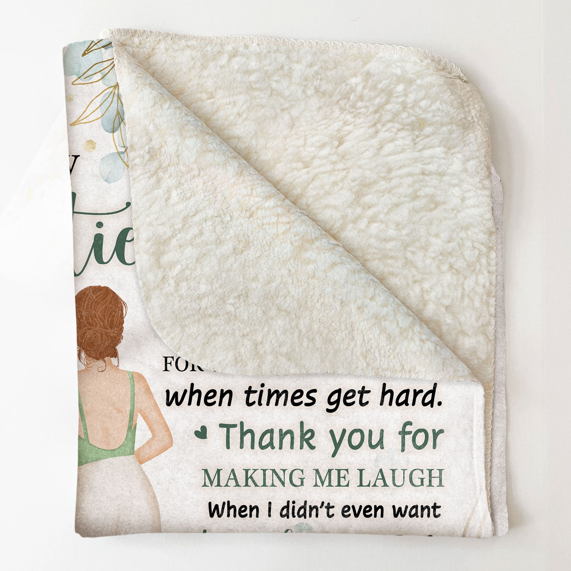 Thank You For Standing By My Side When Times Get Hard  - Personalized Blanket - Birthday Gift For Friends, Besties, Bff, Best Friends, Soul Sisters, Sistas