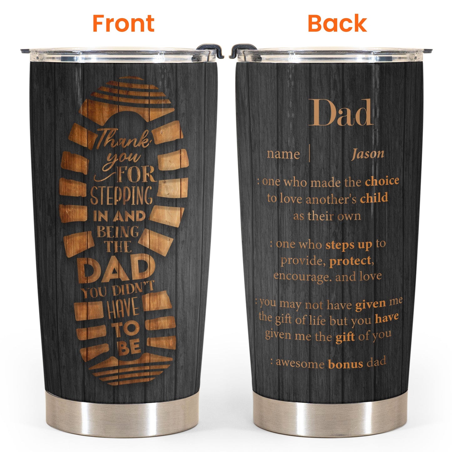 Step Mom Custom Tumbler Thanks For Stepping Into My Life Best Bonus Mom  Personalized Gift