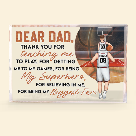 Thank You For Teaching Me To Play - Personalized Rectangle Acrylic Plaque