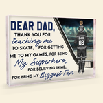 Thank You For Teaching Me To Skate - Personalized Rectangle Acrylic Plaque