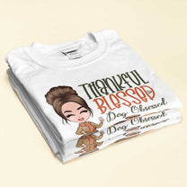 Thankful Blessed & Dog Obsessed - Personalized Shirt - Fall Season Gift For Dog Lover