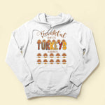 Thankful For My Little Turkeys - Personalized Shirt - Thanksgiving Gift For Grandma - Cute Turkeys