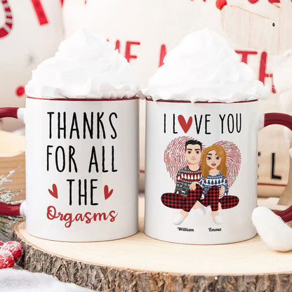 Thanks For All The Orgasms - Personalized Accent Mug