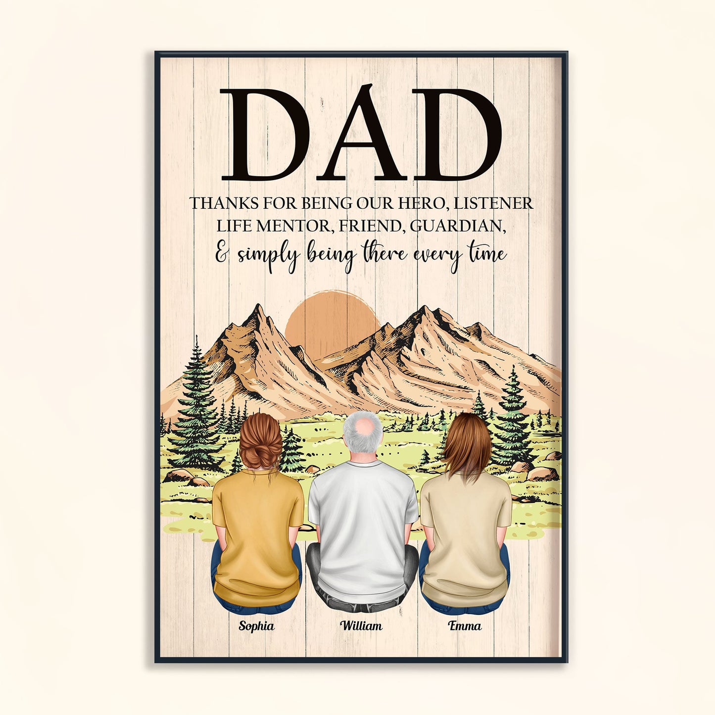 Thanks For Being Our Hero, Listener, Life Mentor -Personalized Poster