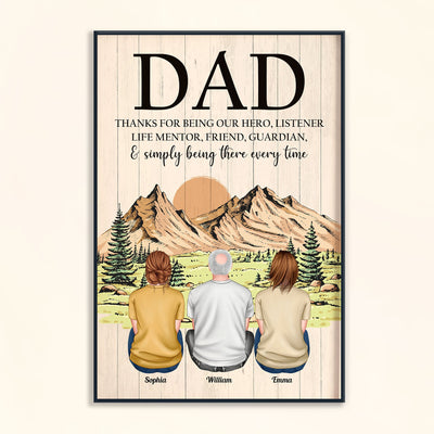 Thanks For Being Our Hero, Listener, Life Mentor - Personalized Poster