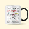 Thanks For Not Swallowing Us - Personalized Color Changing Mug