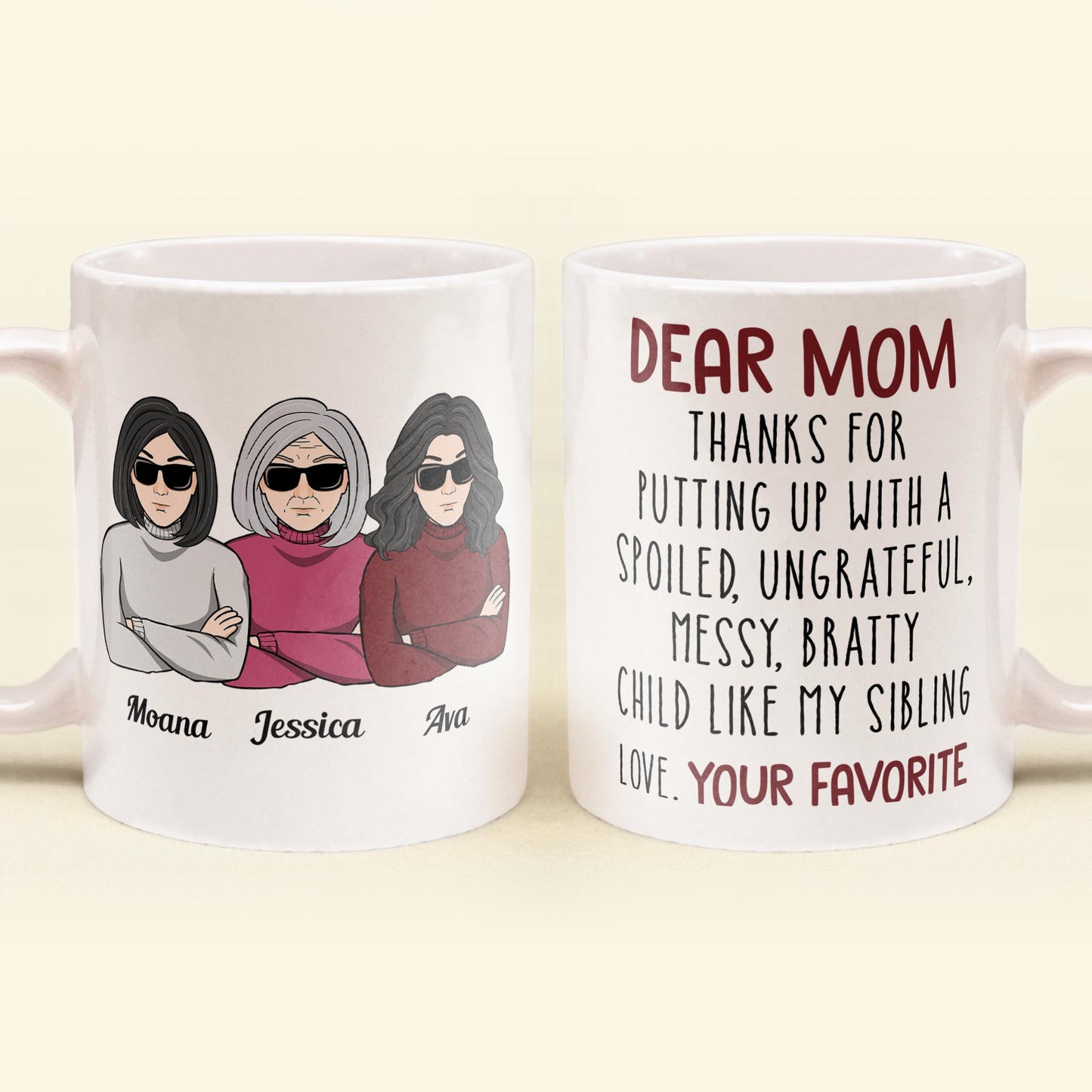 Thanks For Putting Up With A Bratty Child - Personalized Mug - BirthdayGift For Mothers
