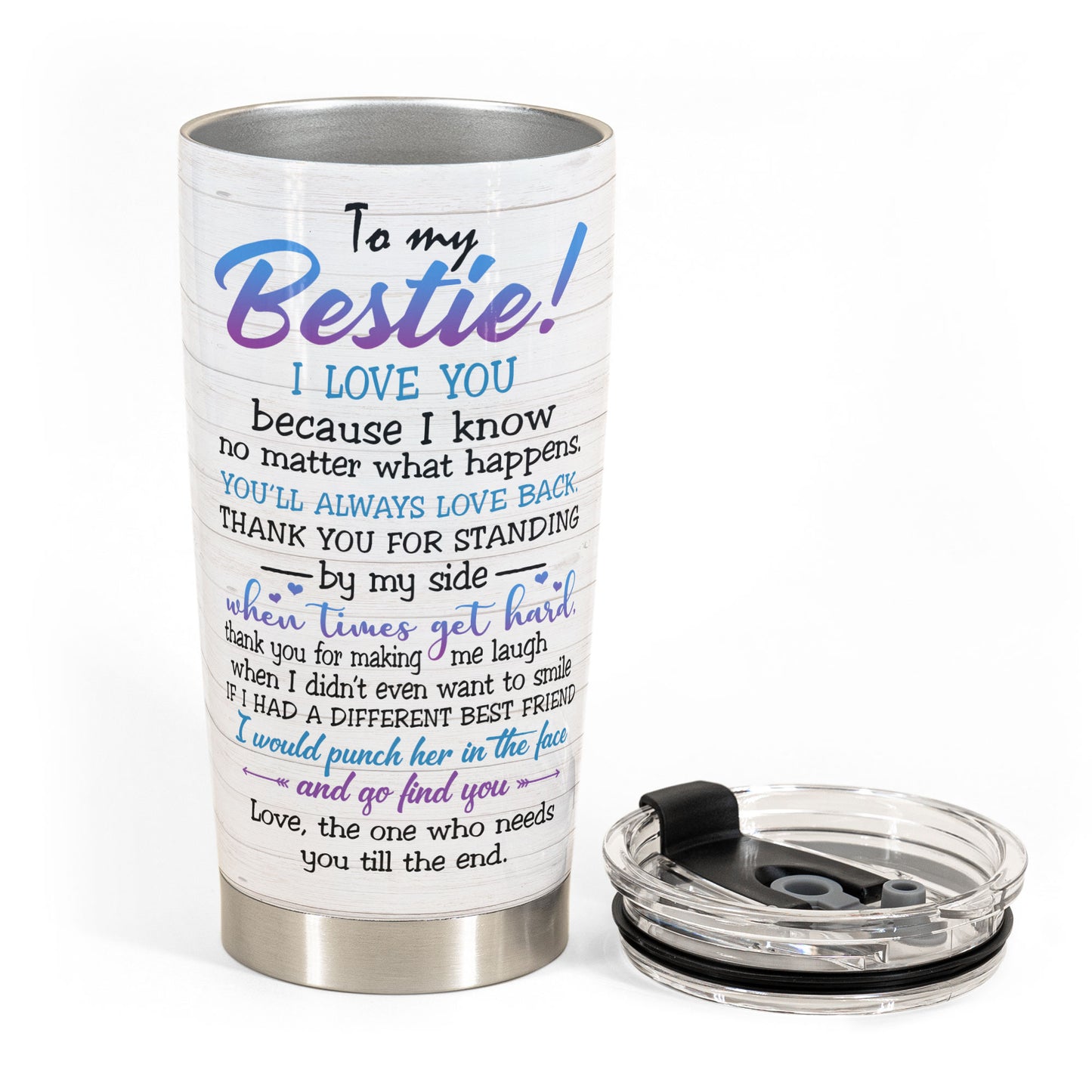 Thanks For Standing By My Side - Personalized Tumbler Cup - Gift For Friends