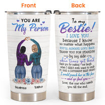 Thanks For Standing By My Side - Personalized Tumbler Cup - Gift For Friends